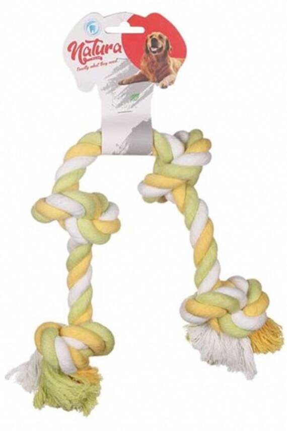 Natura Dört Düğüm Halat Köpek Oyuncak 50 cm - 1
