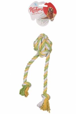 Natura İki Kulaklı Top Halat Köpek Oyuncak 40 cm - Natura