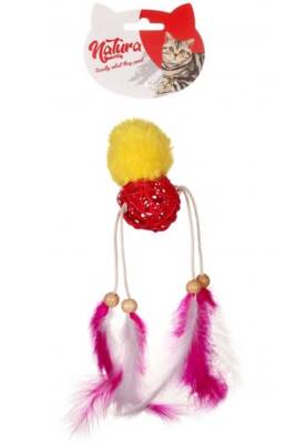 Natura Tüylü Bambu Peluş Top Kedi Oyuncak 25 cm - Natura