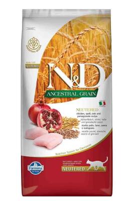 ND Ancestral Grain Düşük Tahıllı Tavuk ve Narlı Kısırlaştırılmış Kedi Maması 10kg - 1