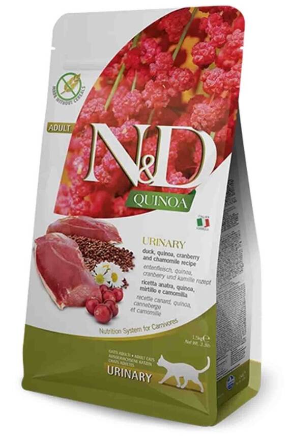 N&D Quinoa Urinary İdrar Yolu Destekleyici Ördekli Kedi Maması 1,5 Kg - 1