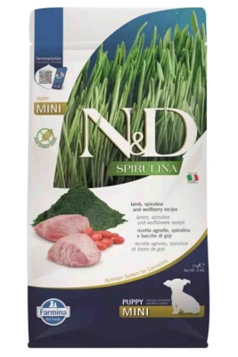 N&D Spirulina Kuzulu Küçük Irk Tahılsız Yavru Köpek Maması 2kg - N&D