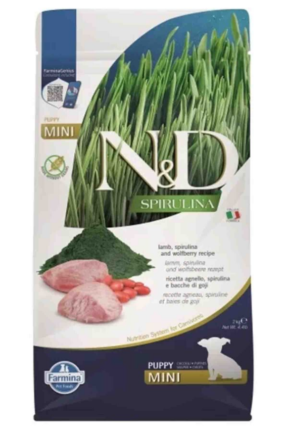 N&D Spirulina Kuzulu Küçük Irk Tahılsız Yavru Köpek Maması 2kg - 1