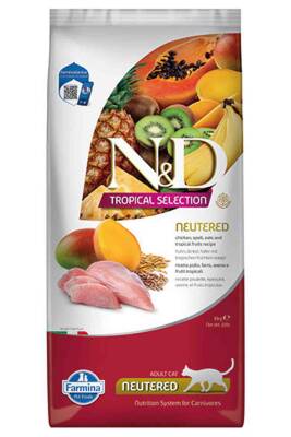 ND Tropical Selection Tavuklu Kısırlaştırılmış Kedi Maması 10kg - N&D