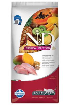 ND Tropical Selection Tavuklu Yetişkin Kedi Maması 10kg - N&D