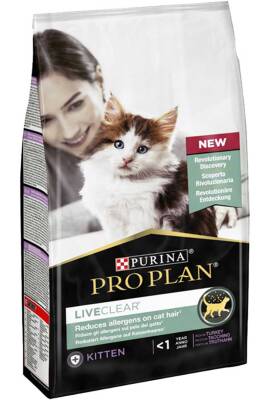 Pro Plan LiveClear Alerjen Azaltan Hindili Yavru Kedi Maması 1,4kg - PROPLAN