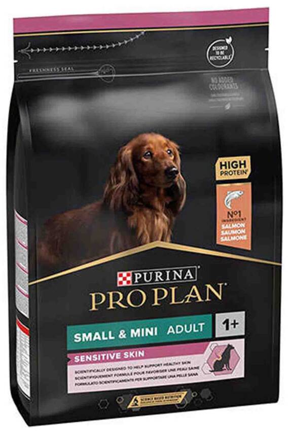 Pro Plan Somonlu Küçük Irk Hassas Derili Yetişkin Köpek Maması 3kg - 1