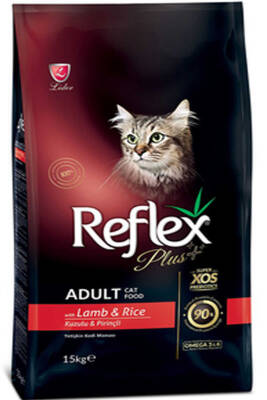 Reflex Plus Kuzu Eti ve Pirinçli Yetişkin Kedi Maması 15kg - Reflex