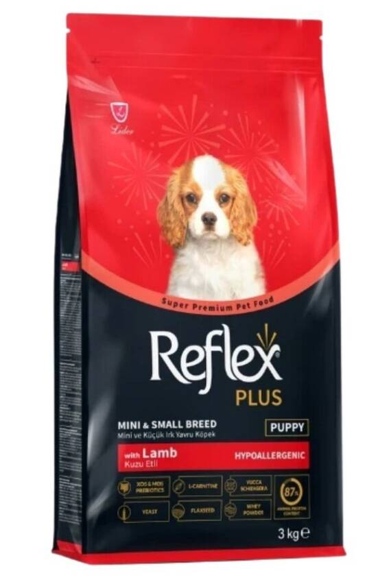 Reflex Plus Kuzu Etli Mini ve Küçük Irk Yavru Köpek Maması 3kg - 1