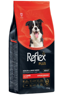 Reflex Plus Kuzu Etli Orta ve Büyük Irk Yetişkin Köpek Maması 12kg - Reflex