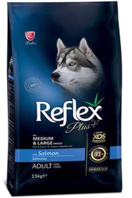 Reflex Plus Somonlu Orta ve Büyük Irk Yetişkin Köpek Maması 12kg - Reflex