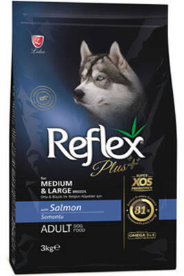 Reflex Plus Somonlu Orta ve Büyük Irk Yetişkin Köpek Maması 3kg - Reflex