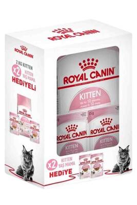 Royal Canin Kitten Yavru Kedi Maması 2kg + 2 Adet Kitten Yaş Mama 85gr HEDİYE! - ROYAL CANİN