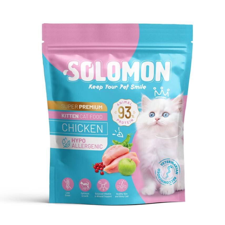Solomon Yavru Tavuklu Süper Premium Kedi Maması 1,5 kg - Hipoalerjenik - Düşük Tahıllı - 1