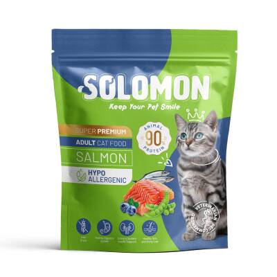 Solomon Yetişkin Somon'lu Süper Premium Kedi Maması 1,5 kg - Hipoalerjenik - Düşük Tahıllı - SOLOMON