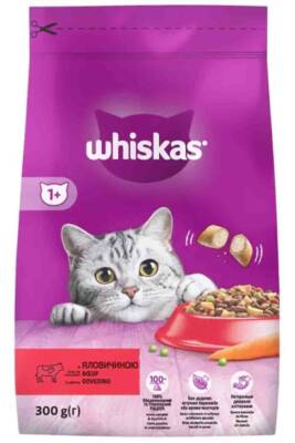 Whiskas Biftekli ve Havuçlu Yetişkin Kedi Maması 300gr - Whiskas